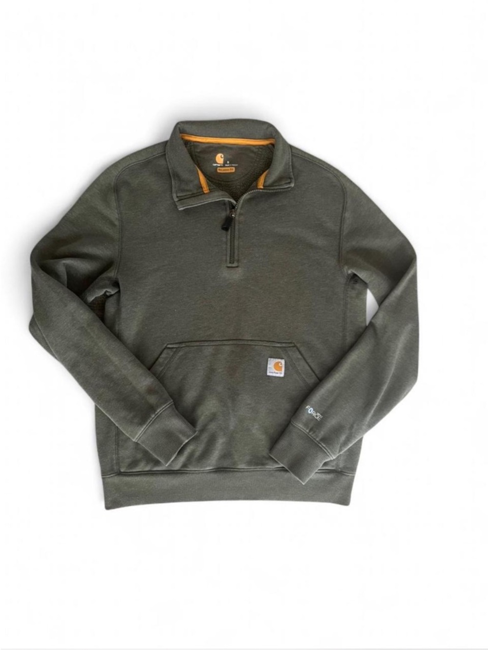 Carhartt Olive Green Quarter-Zip Pullover Men’s Small